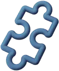 Blue jigsaw puzzle