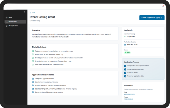 Grant lifecycle dashboard slide 4