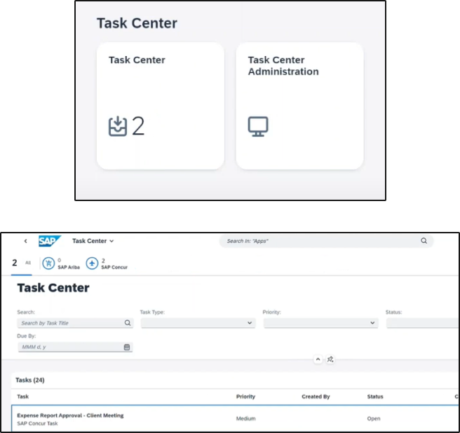 Task Center Approval Step 2